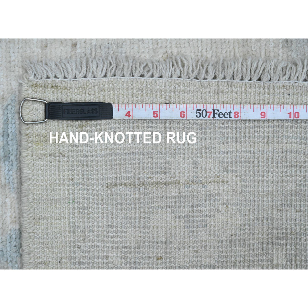 2'7" x 5'11" New Hand Knotted Ivory Wool Runner Oriental Rug - MOA10220795