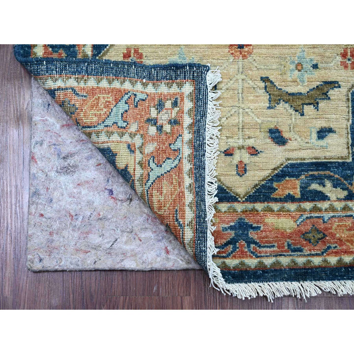 2'7" x 11'9" New Hand Knotted Blue Wool Runner Oriental Rug - MOA10220815