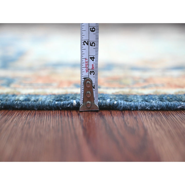 2'7" x 11'9" New Hand Knotted Blue Wool Runner Oriental Rug - MOA10220815