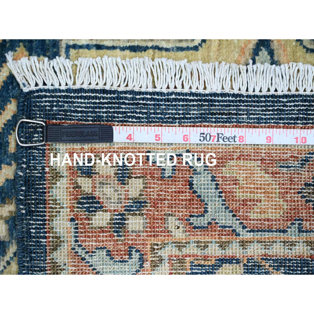 2'7" x 11'9" New Hand Knotted Blue Wool Runner Oriental Rug - MOA10220815