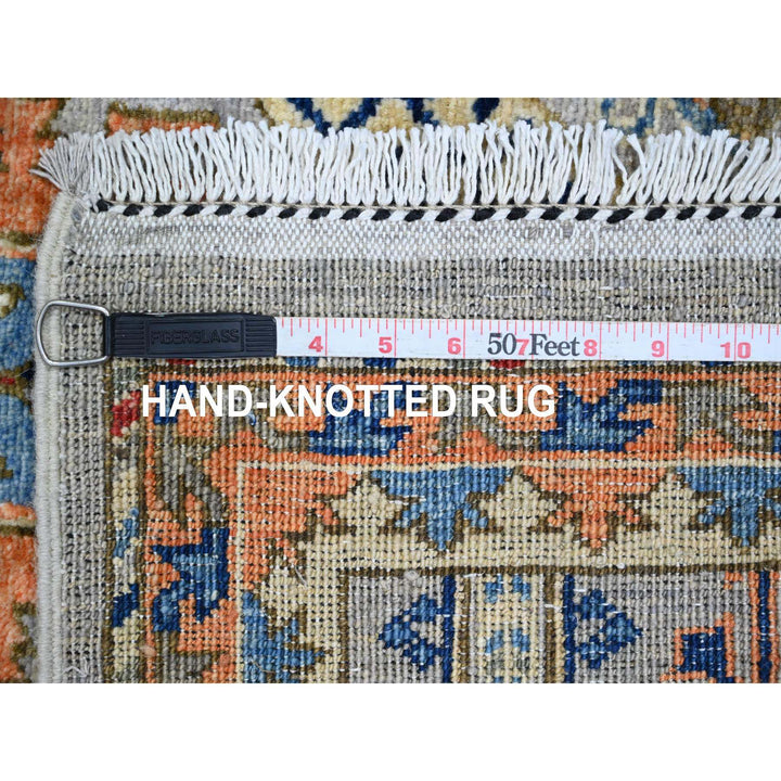 2'5" x 11'11" New Hand Knotted Grey Wool Runner Oriental Rug - MOA10220816