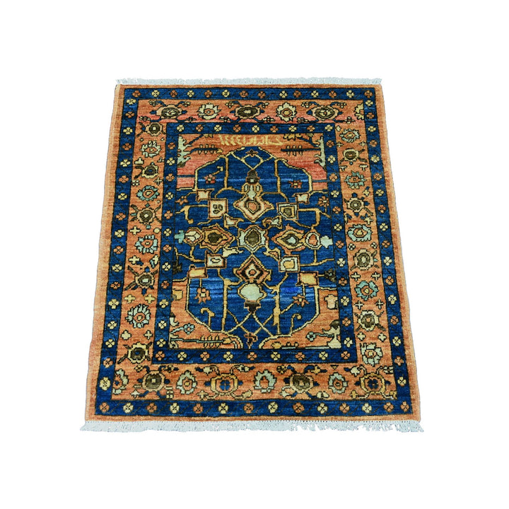 2'10" x 3'4" New Hand Knotted Brown Wool Rectangle Oriental Rug - MOA10220817