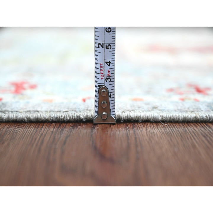 2'8" x 7'8" New Hand Knotted Grey Wool Runner Oriental Rug - MOA10220818