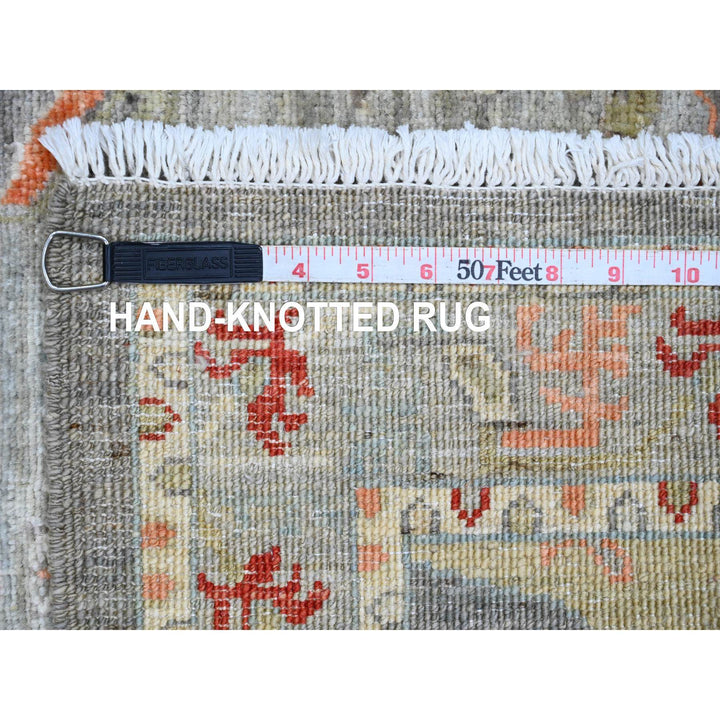 2'8" x 7'8" New Hand Knotted Grey Wool Runner Oriental Rug - MOA10220818