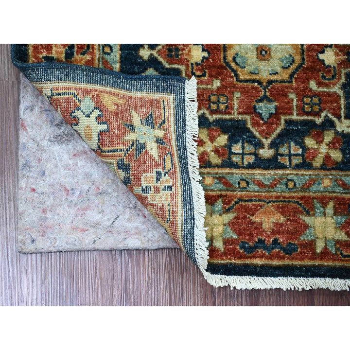 2'7" x 7'11" New Hand Knotted Blue Wool Runner Oriental Rug - MOA10220819