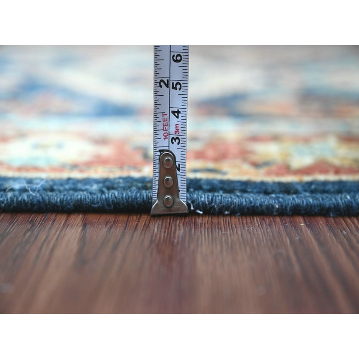 2'7" x 7'11" New Hand Knotted Blue Wool Runner Oriental Rug - MOA10220819