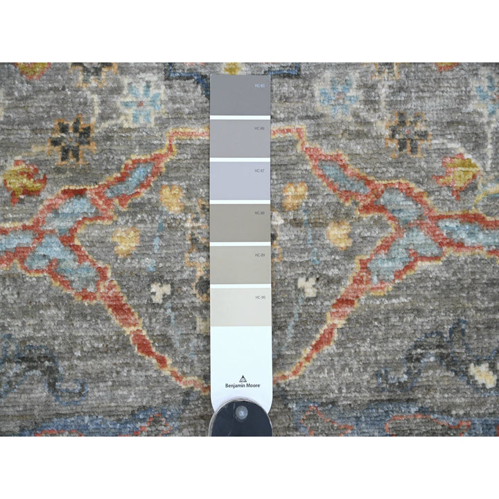 3'11" x 6'1" New Hand Knotted Grey Wool Rectangle Oriental Rug - MOA10220820