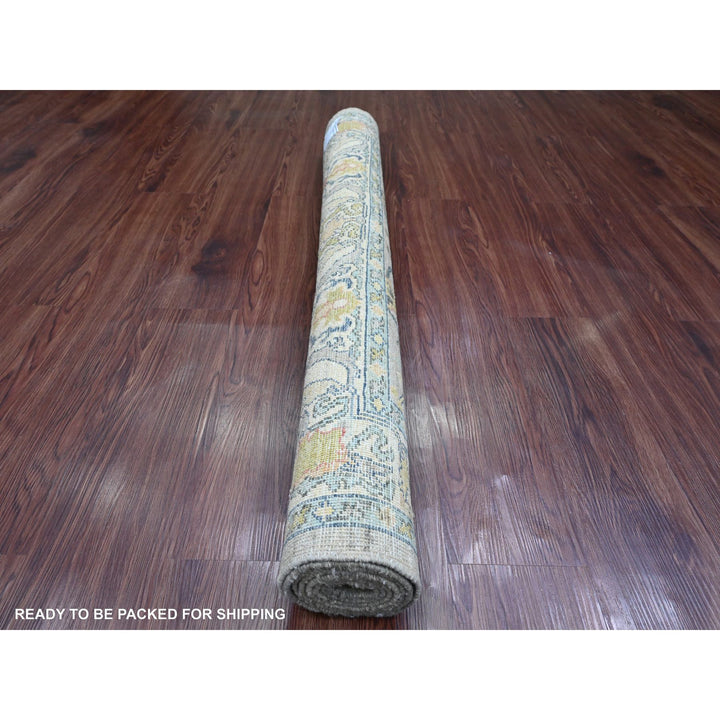 3'11" x 6'1" New Hand Knotted Grey Wool Rectangle Oriental Rug - MOA10220820