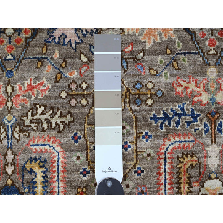 4'1" x 9'8" New Hand Knotted Brown Wool Runner Oriental Rug - MOA10220821