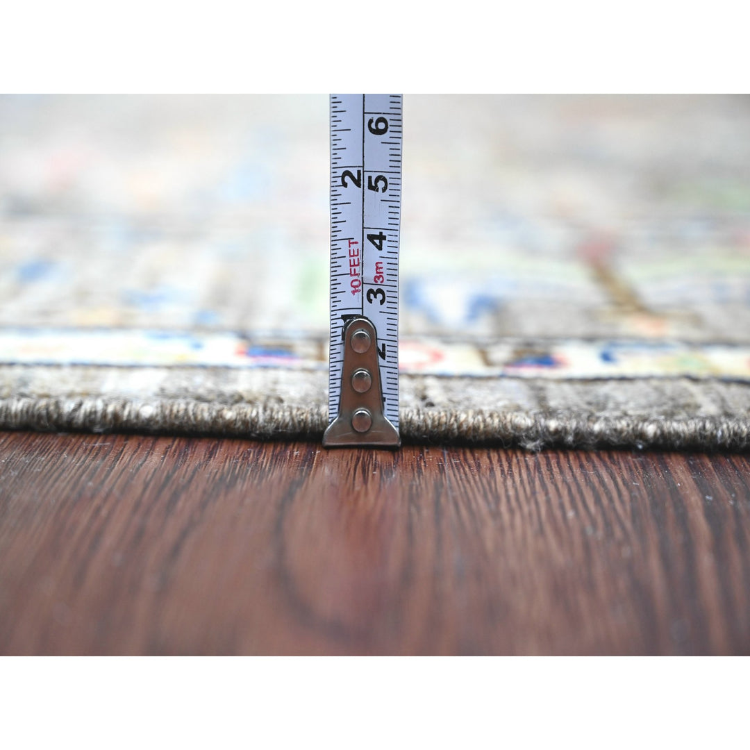 4'1" x 9'8" New Hand Knotted Brown Wool Runner Oriental Rug - MOA10220821
