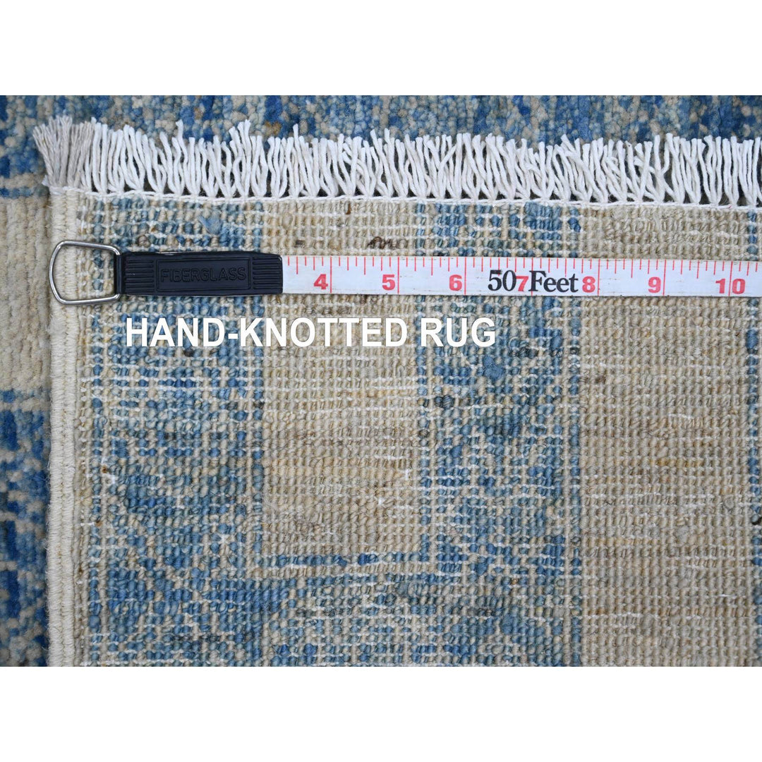 2'0" x 3'1" New Hand Knotted Blue Wool Rectangle Oriental Rug - MOA10220824