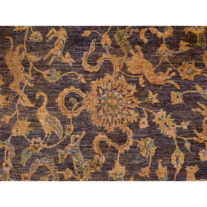 8'6" x 11'10" New Hand Knotted Brown Wool Rectangle Oriental Rug - MOA10220837