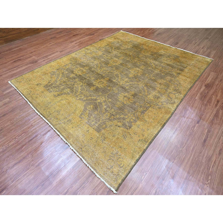 7'10" x 10'1" New Hand Knotted Brown Wool Rectangle Oriental Rug - MOA10220838