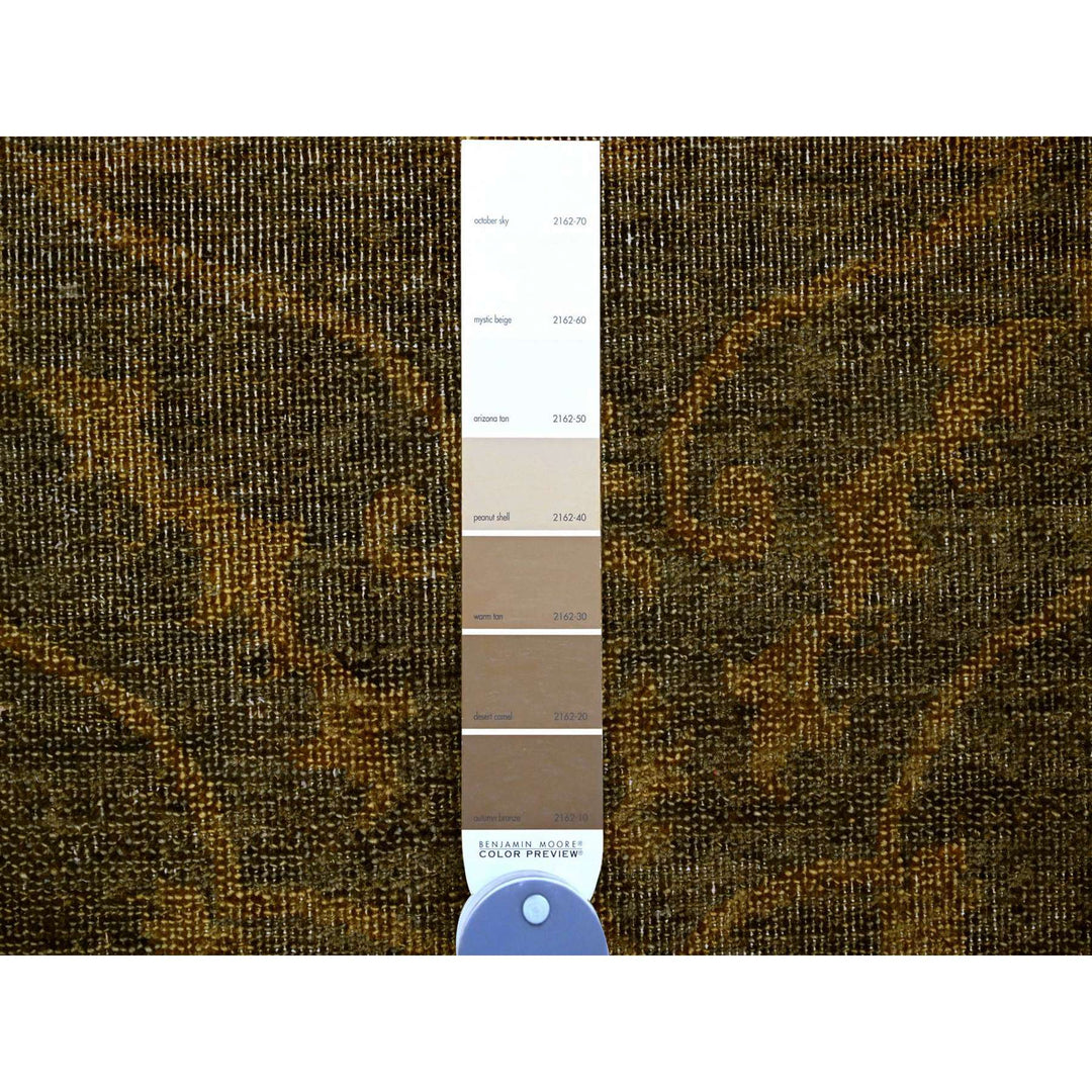 7'10" x 10'1" New Hand Knotted Brown Wool Rectangle Oriental Rug - MOA10220838
