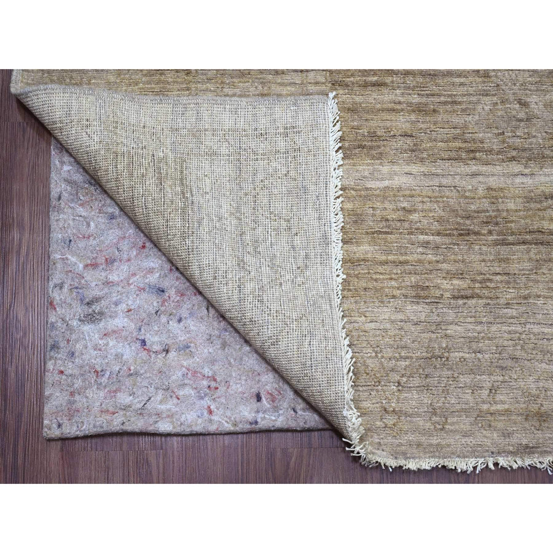 8'2" x 9'7" New Hand Knotted Brown Wool Rectangle Oriental Rug - MOA10220847