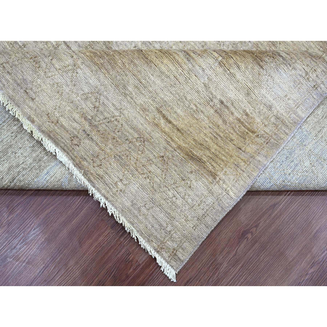 8'2" x 9'7" New Hand Knotted Brown Wool Rectangle Oriental Rug - MOA10220847