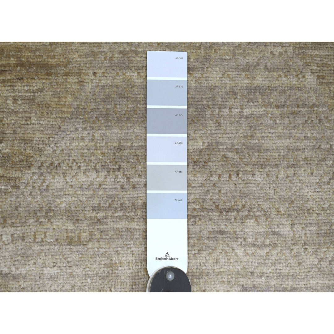 8'2" x 9'7" New Hand Knotted Brown Wool Rectangle Oriental Rug - MOA10220847