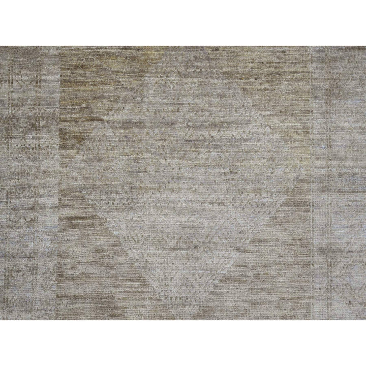 8'2" x 9'7" New Hand Knotted Brown Wool Rectangle Oriental Rug - MOA10220847