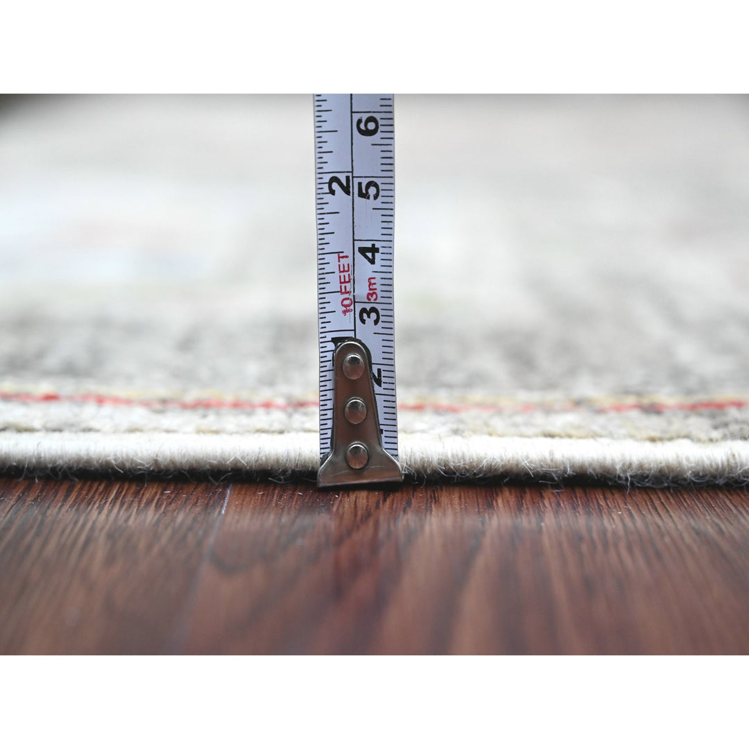 5'8" x 8'10" New Hand Knotted Grey Wool Rectangle Oriental Rug - MOA10220848