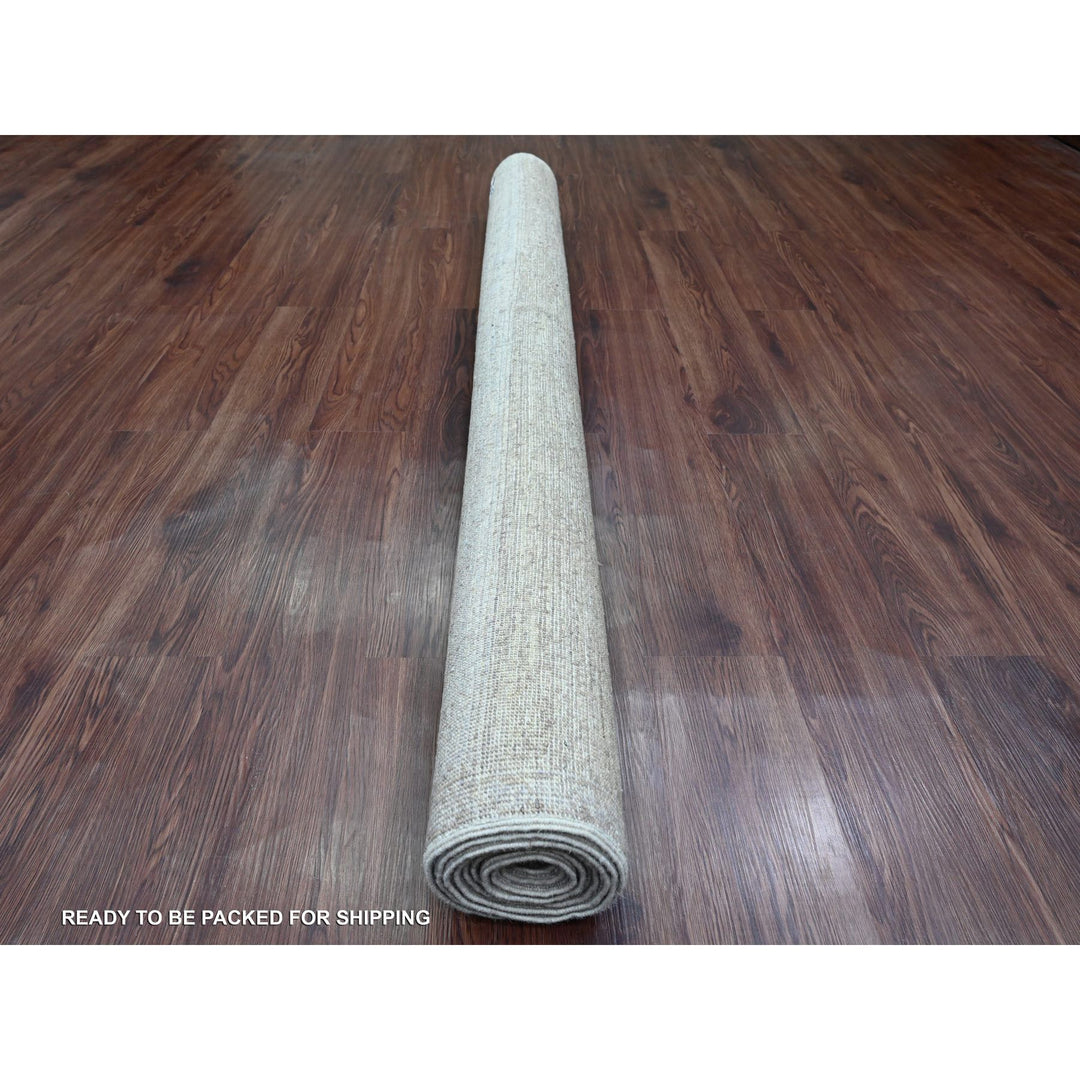 5'7" x 8'10" New Hand Knotted Brown Wool Rectangle Oriental Rug - MOA10220849