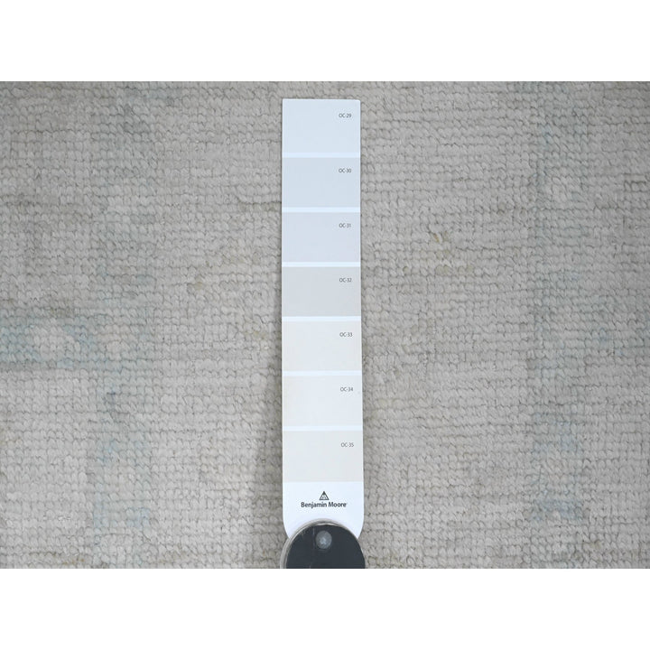 4'1" x 8'0" New Hand Knotted Grey Wool Runner Oriental Rug - MOA10220862