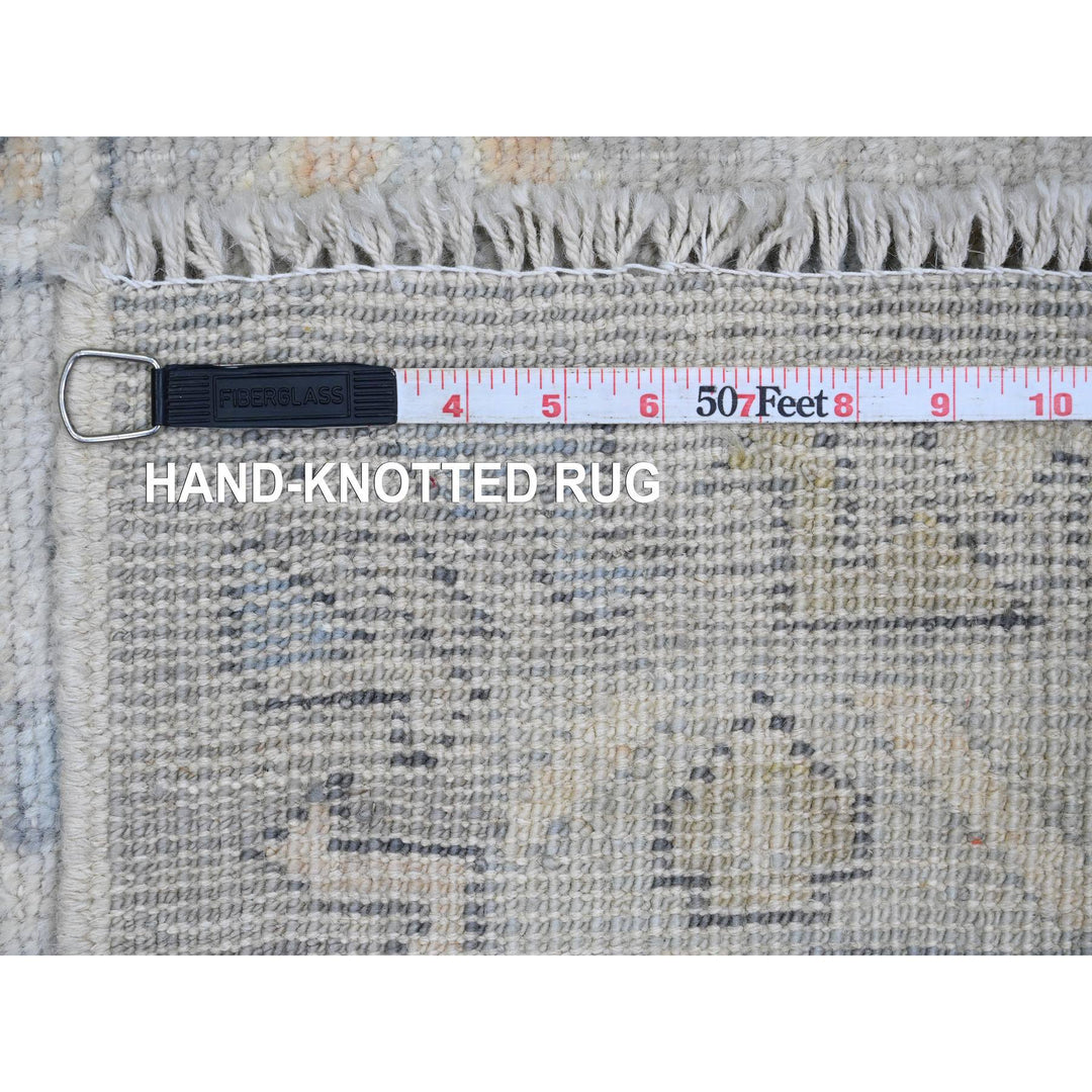5'11" x 8'9" New Hand Knotted Grey Wool Rectangle Oriental Rug - MOA10220863
