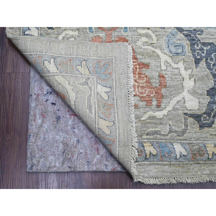 10'0" x 13'2" New Hand Knotted Grey Wool Rectangle Oriental Rug - MOA10220894