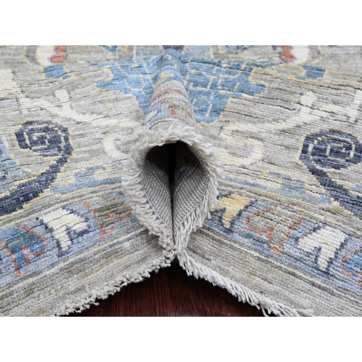 10'0" x 13'2" New Hand Knotted Grey Wool Rectangle Oriental Rug - MOA10220894