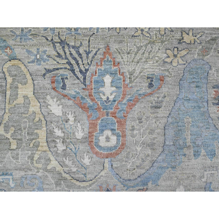 10'0" x 13'2" New Hand Knotted Grey Wool Rectangle Oriental Rug - MOA10220894
