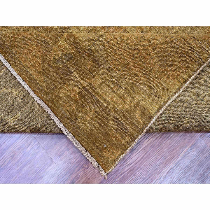 9'0" x 11'10" New Hand Knotted Brown Wool Rectangle Oriental Rug - MOA10220902
