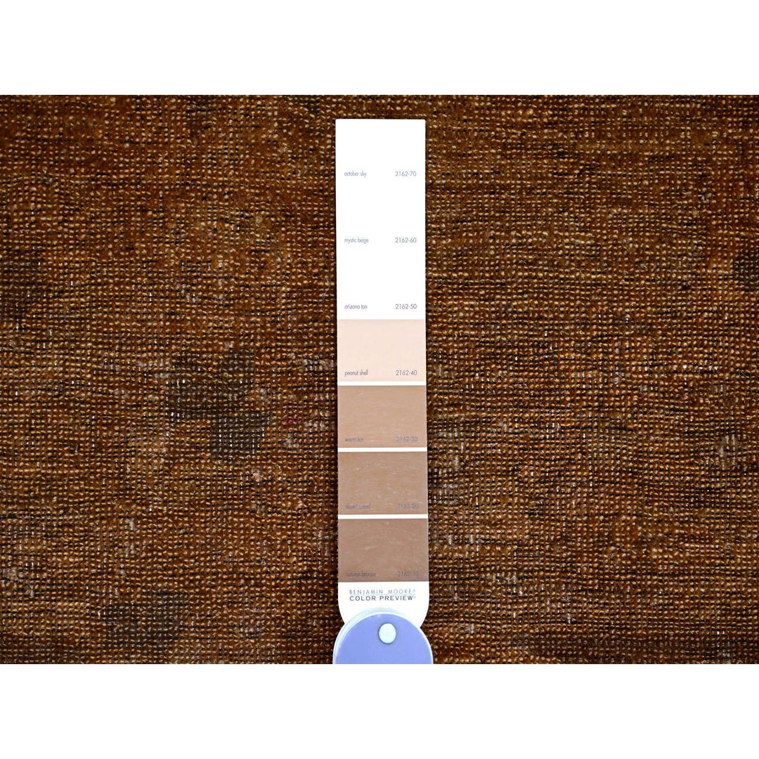 9'0" x 11'10" New Hand Knotted Brown Wool Rectangle Oriental Rug - MOA10220902