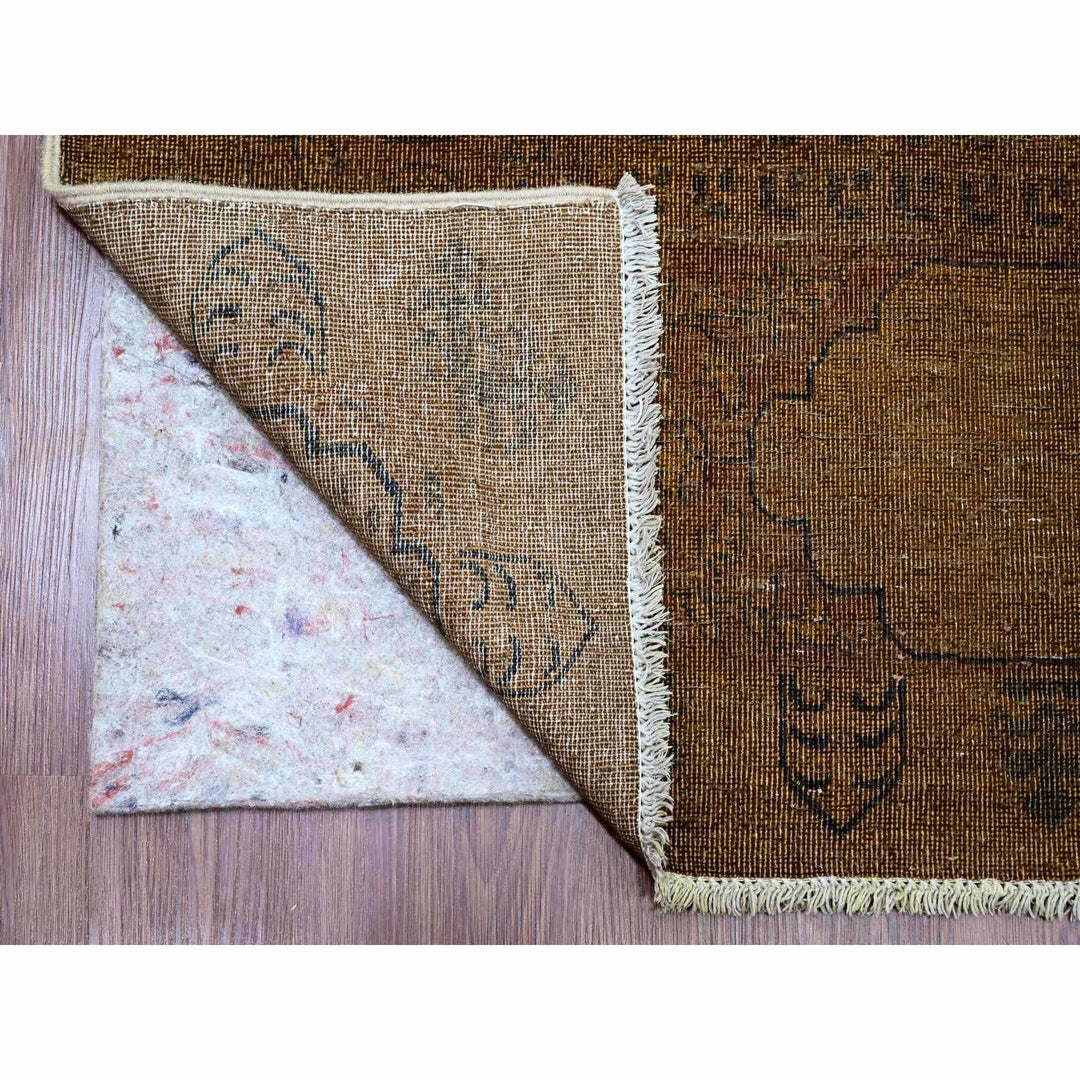 7'9" x 9'7" New Hand Knotted Brown Wool Rectangle Oriental Rug - MOA10220903