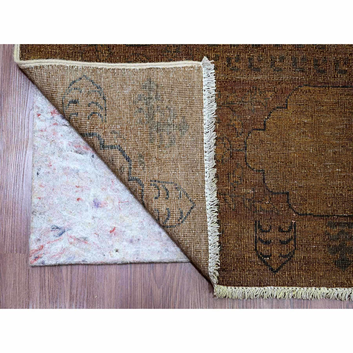 7'9" x 9'7" New Hand Knotted Brown Wool Rectangle Oriental Rug - MOA10220903