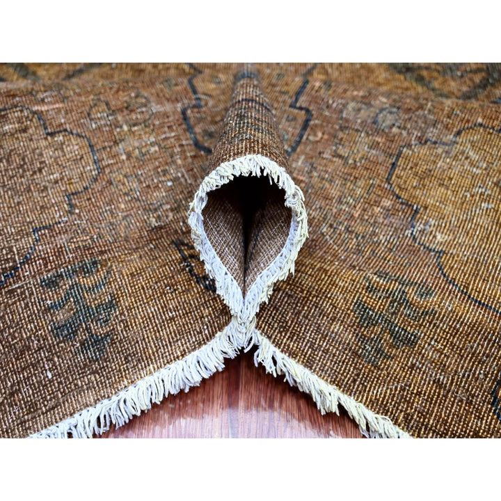 7'9" x 9'7" New Hand Knotted Brown Wool Rectangle Oriental Rug - MOA10220903