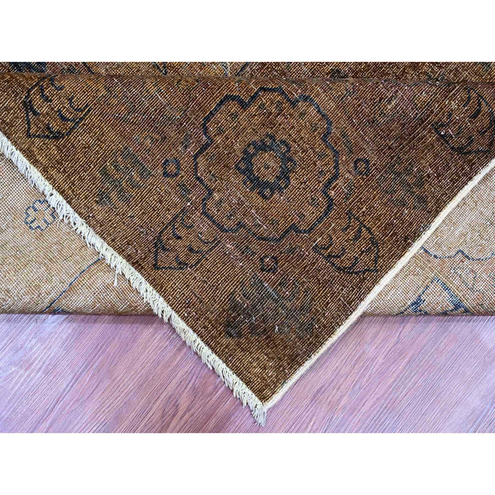 7'9" x 9'7" New Hand Knotted Brown Wool Rectangle Oriental Rug - MOA10220903