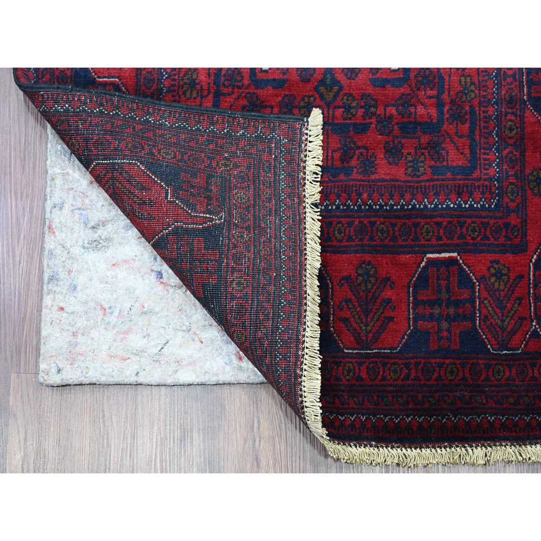 2'8" x 16'3" New Hand Knotted Red Wool Runner Oriental Rug - MOA10220911