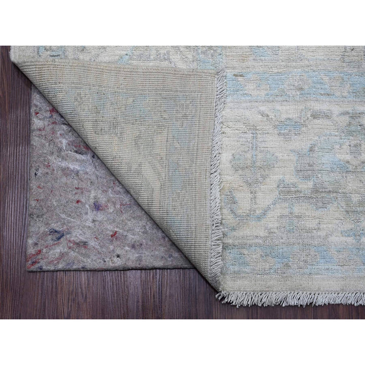 8'4" x 9'9" New Hand Knotted Grey Wool Rectangle Oriental Rug - MOA10220916