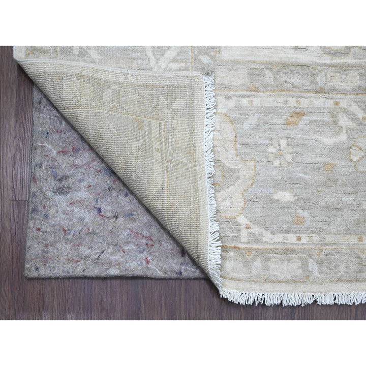8'11" x 11'0" New Hand Knotted Ivory Wool Rectangle Oriental Rug - MOA10220918