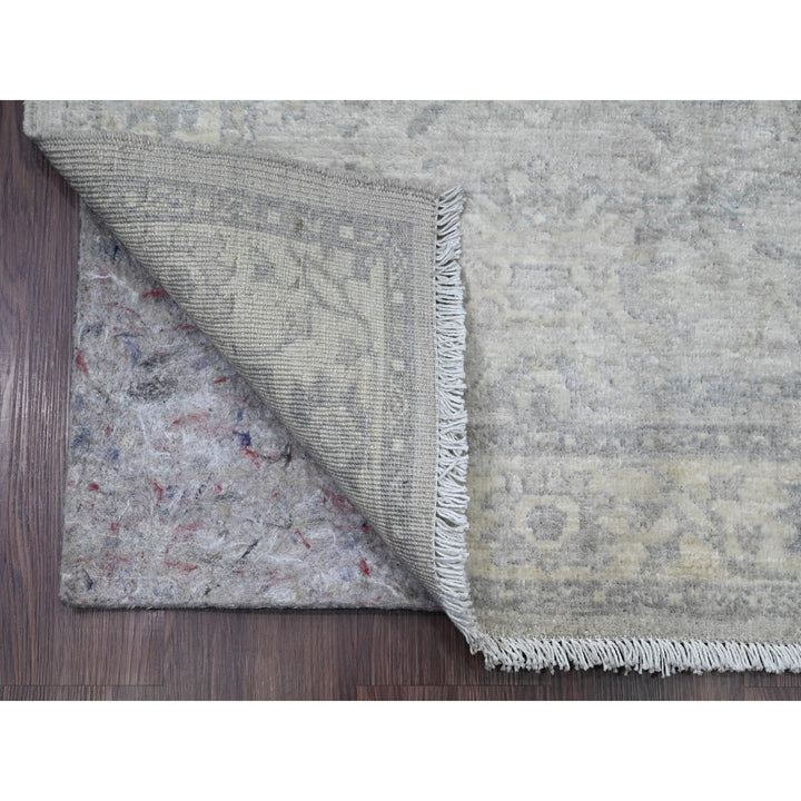2'10" x 31'9" New Hand Knotted Grey Wool Runner Oriental Rug - MOA10220919