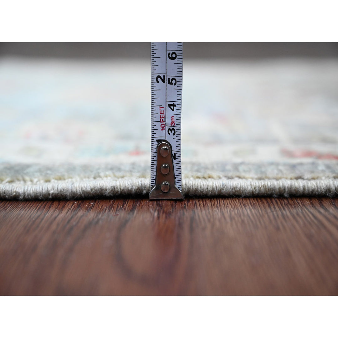 2'7" x 12'3" New Hand Knotted Grey Wool Runner Oriental Rug - MOA10220920