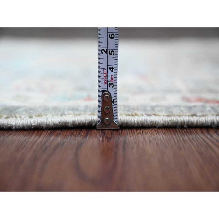 2'7" x 12'3" New Hand Knotted Grey Wool Runner Oriental Rug - MOA10220920