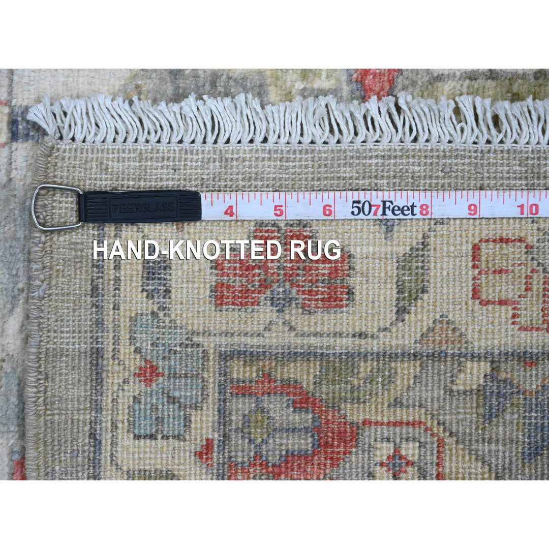 2'7" x 12'3" New Hand Knotted Grey Wool Runner Oriental Rug - MOA10220920