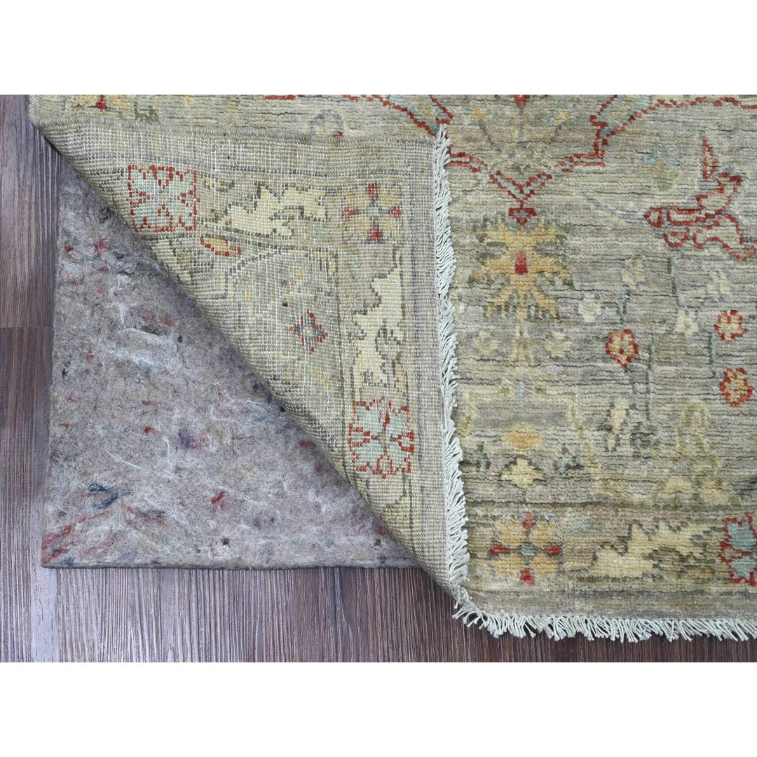 3'0" x 5'1" New Hand Knotted Grey Wool Rectangle Oriental Rug - MOA10220923