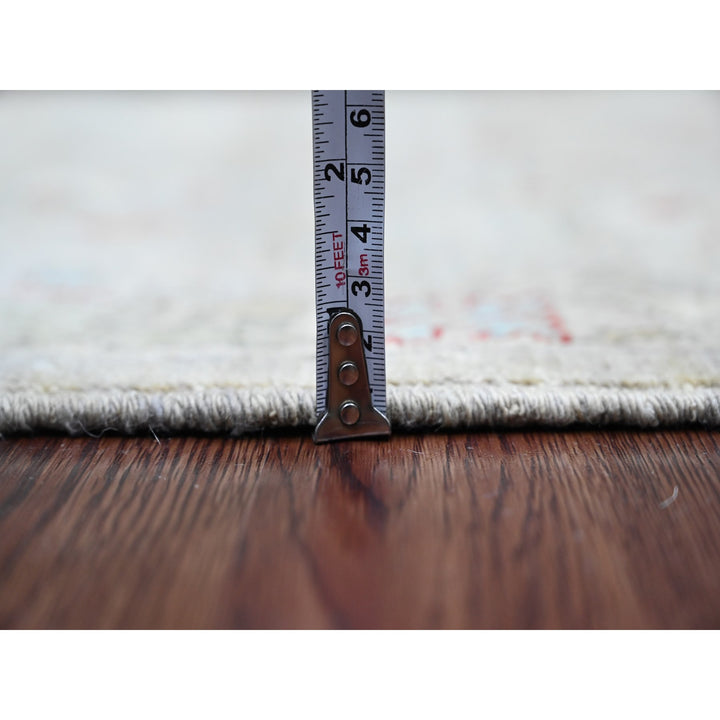 3'0" x 5'1" New Hand Knotted Grey Wool Rectangle Oriental Rug - MOA10220923