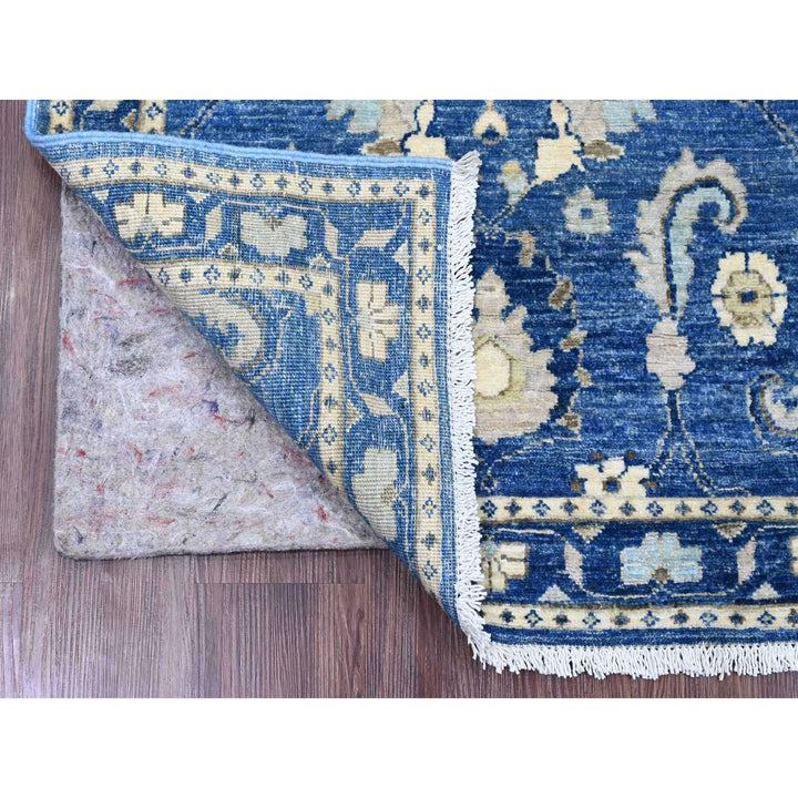 2'10" x 7'7" New Hand Knotted Blue Wool Runner Oriental Rug - MOA10220924