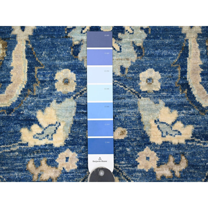 2'10" x 7'7" New Hand Knotted Blue Wool Runner Oriental Rug - MOA10220924