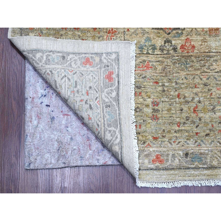 9'8" x 13'9" New Hand Knotted Grey Wool Rectangle Oriental Rug - MOA10220927