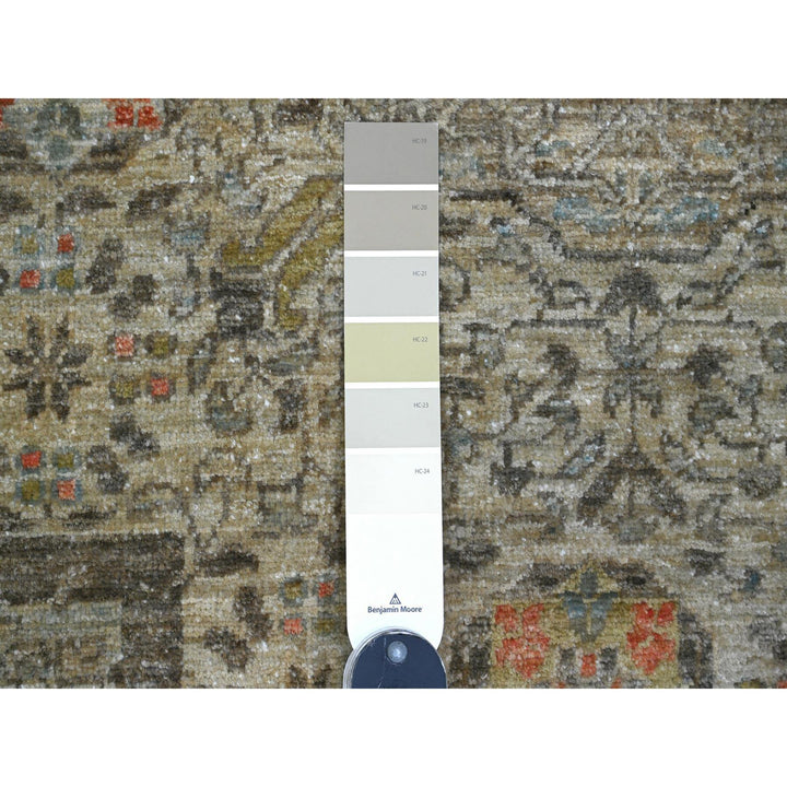 9'8" x 13'9" New Hand Knotted Grey Wool Rectangle Oriental Rug - MOA10220927