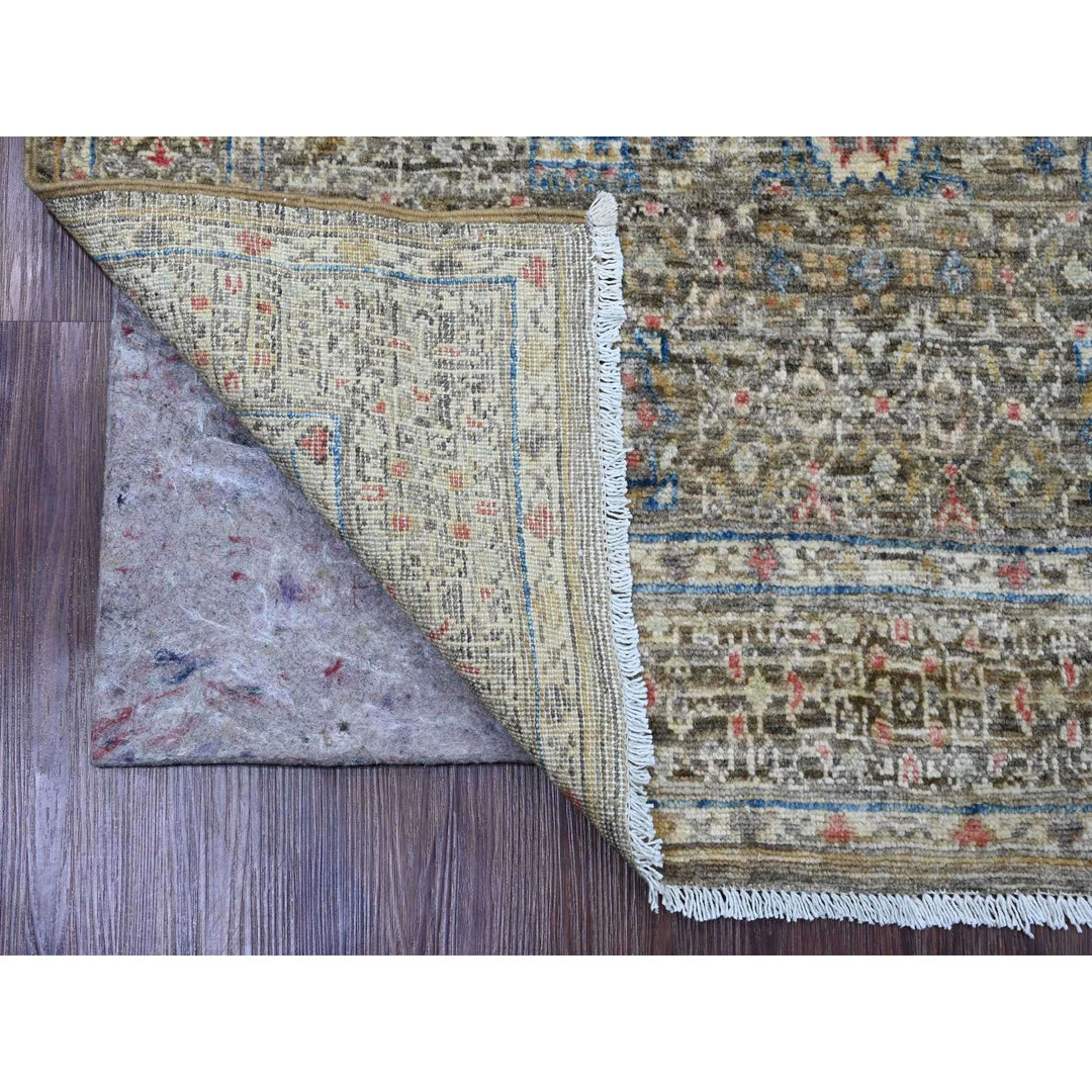 3'9" x 6'7" New Hand Knotted Brown Wool Rectangle Oriental Rug - MOA10220929