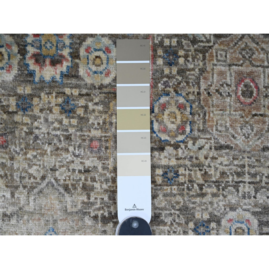 3'9" x 6'7" New Hand Knotted Brown Wool Rectangle Oriental Rug - MOA10220929